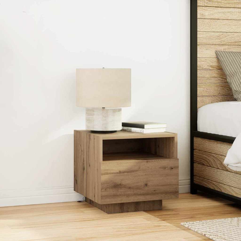 Nachttisch 2 pcs Artisan-Eiche 40 x 39 x 37 cm Holzwerkstoff