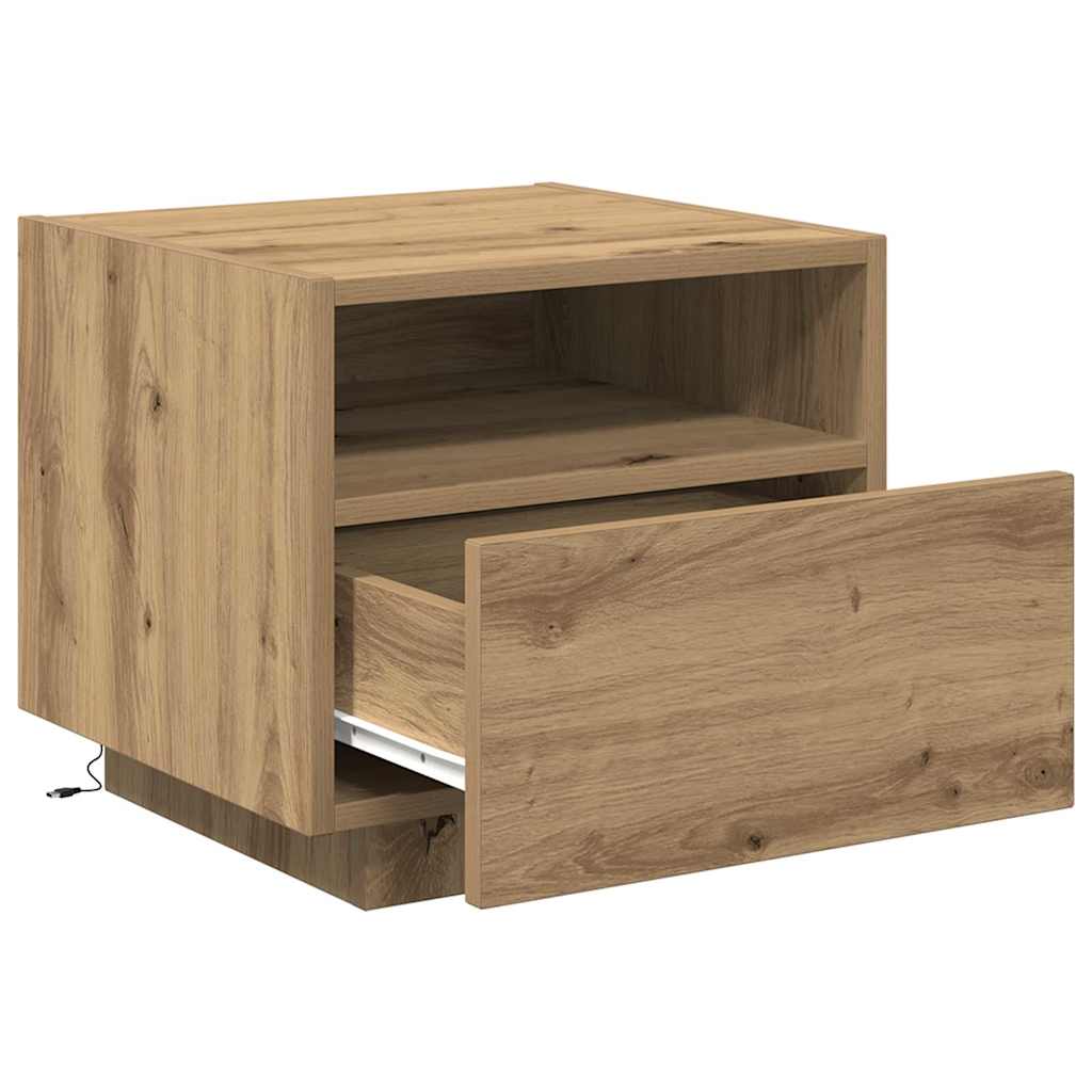 Nachttisch 2 pcs Artisan-Eiche 40 x 39 x 37 cm Holzwerkstoff