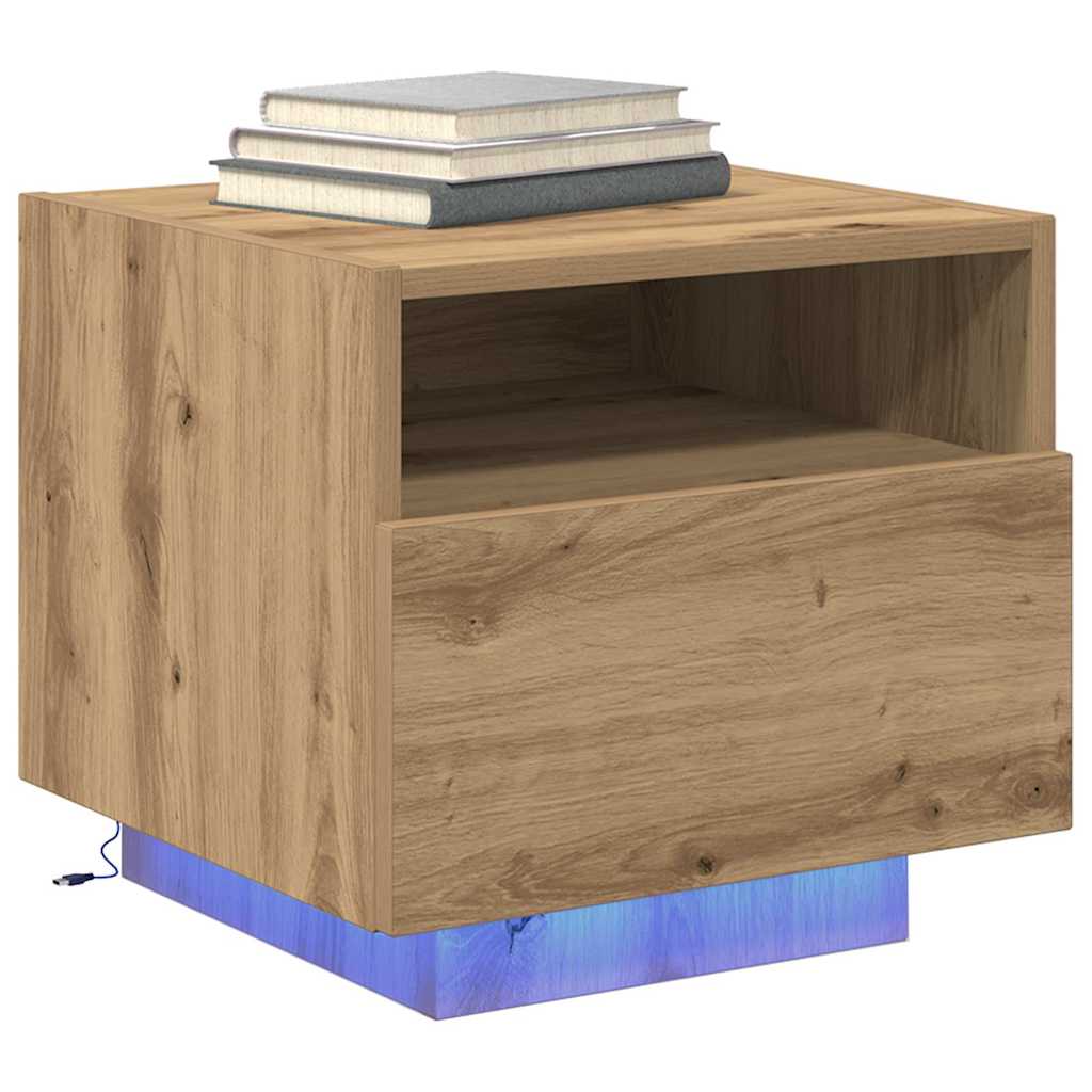 Nachttisch 2 pcs Artisan-Eiche 40 x 39 x 37 cm Holzwerkstoff