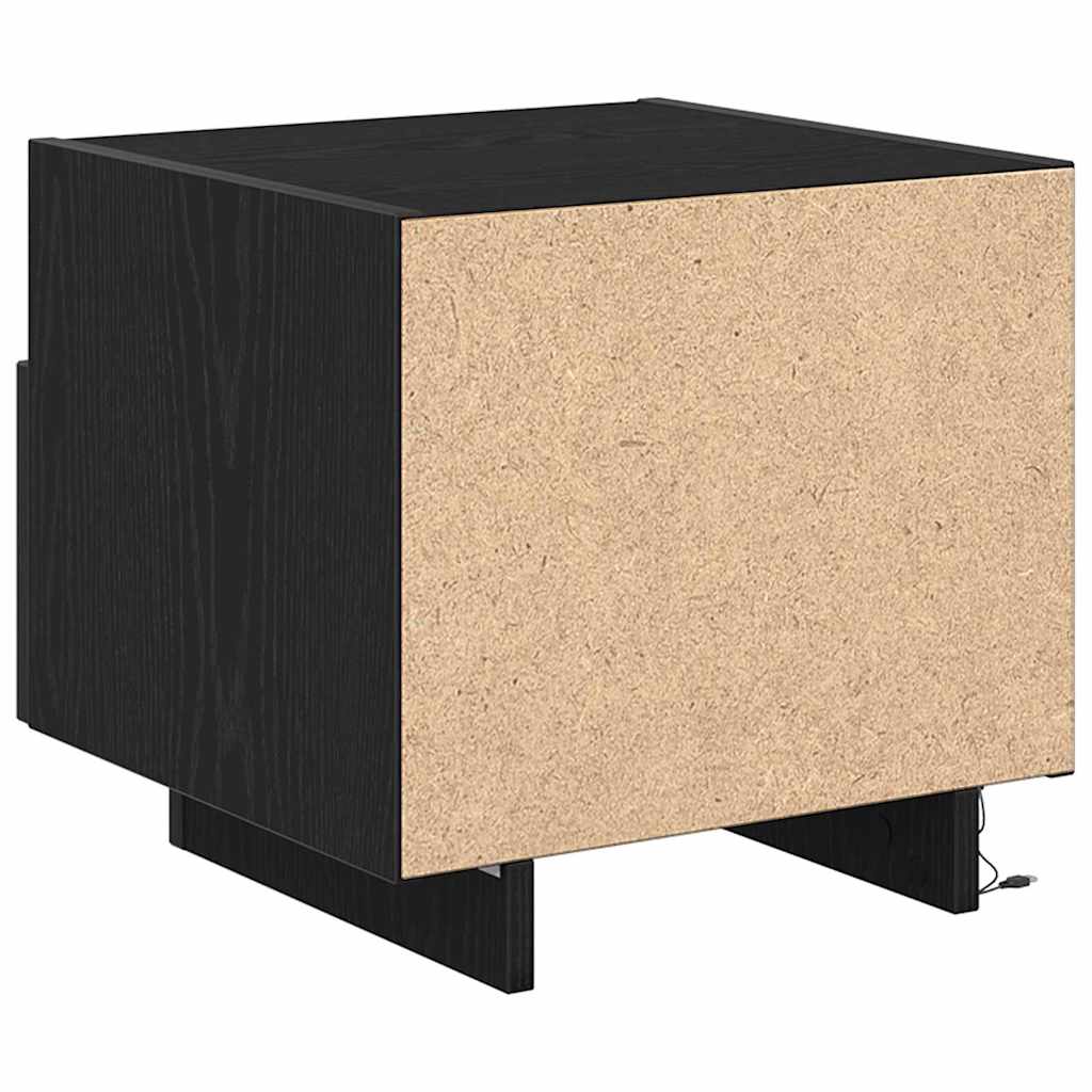 Nachttisch Schwarz Eichen-Optik 40 x 39 x 37 cm Holzwerkstoff