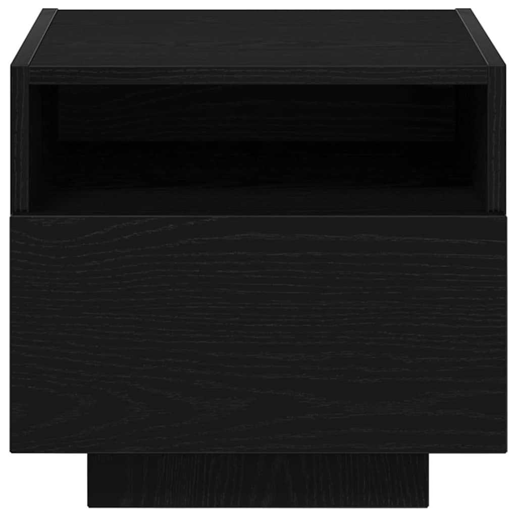 Nachttisch Schwarz Eichen-Optik 40 x 39 x 37 cm Holzwerkstoff