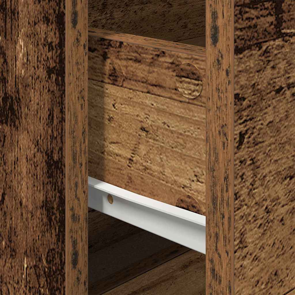 Nachttisch mit Schubladen Altholz 50 x 39 x 41 cm Holzwerkstoff