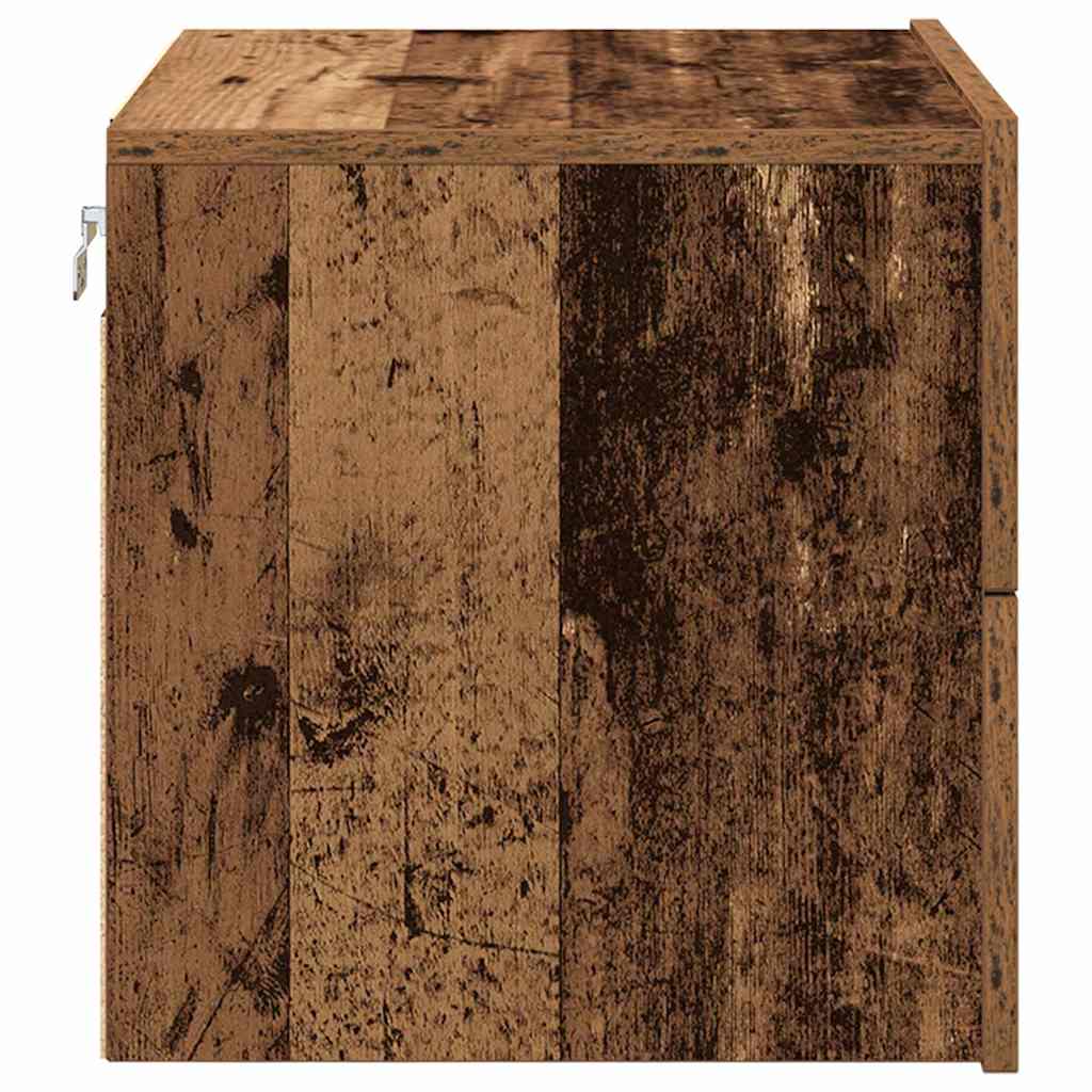 Nachttisch mit Schubladen Altholz 50 x 39 x 41 cm Holzwerkstoff