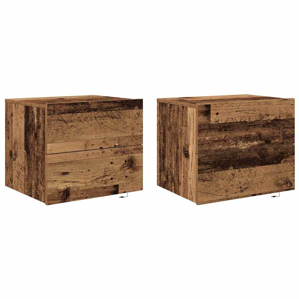 Nachttisch 2 pcs Altholz 50 x 39 x 41 cm Holzwerkstoff