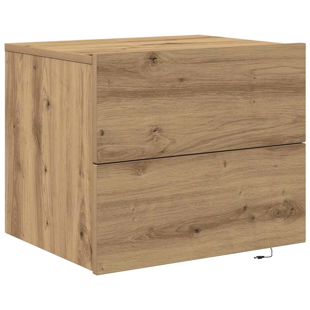 Nachttisch 2 pcs Artisan-Eiche 50 x 39 x 41 cm Holzwerkstoff