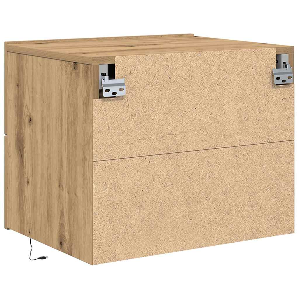 Nachttisch 2 pcs Artisan-Eiche 50 x 39 x 41 cm Holzwerkstoff