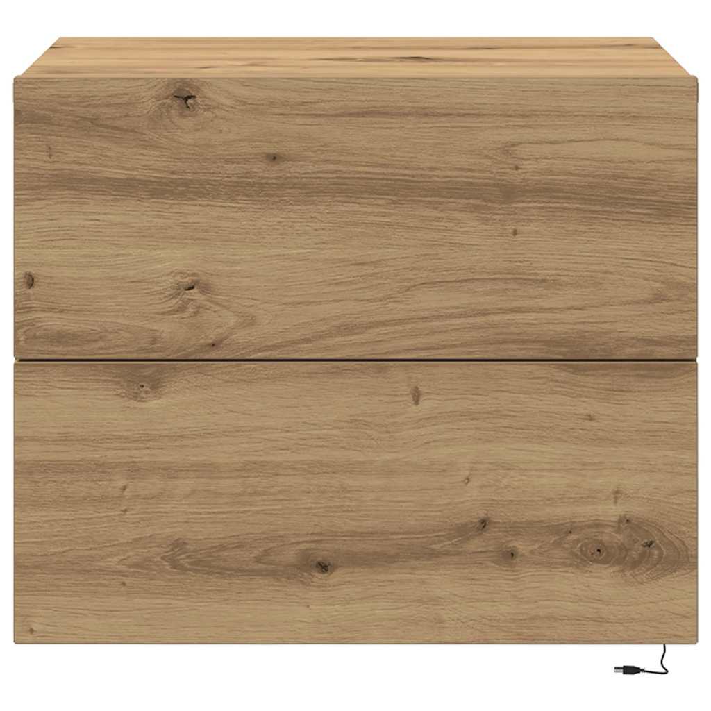 Nachttisch 2 pcs Artisan-Eiche 50 x 39 x 41 cm Holzwerkstoff