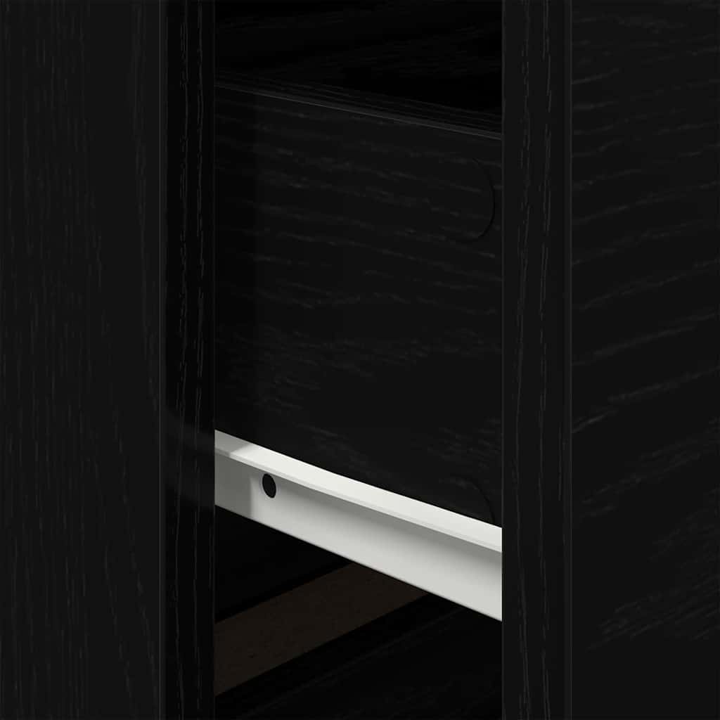 Nachttisch Schwarz Eichen-Optik 50 x 39 x 41 cm Holzwerkstoff