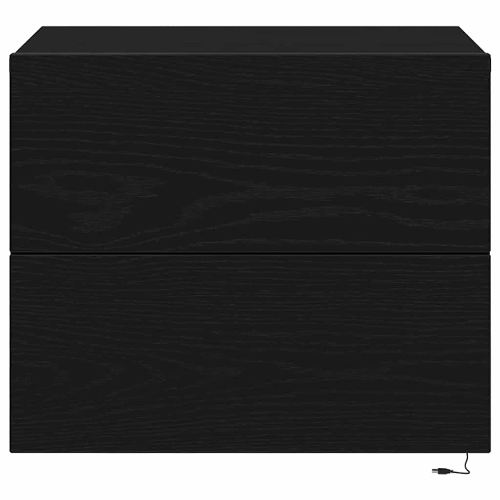 Nachttisch Schwarz Eichen-Optik 50 x 39 x 41 cm Holzwerkstoff