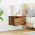 Wandmontiertes Nachttischchen Altholz 50 x 36 x 30 cm