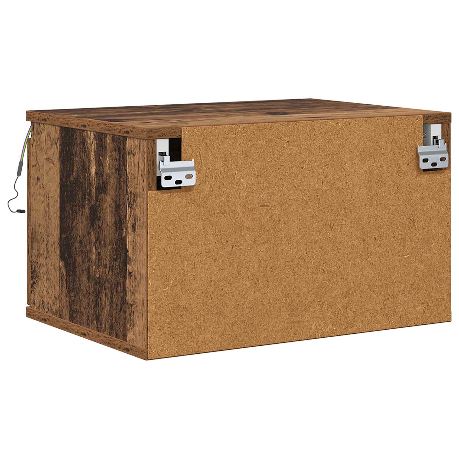 Wandmontiertes Nachttischchen 2 pcs Altholz Holzwerkstoff