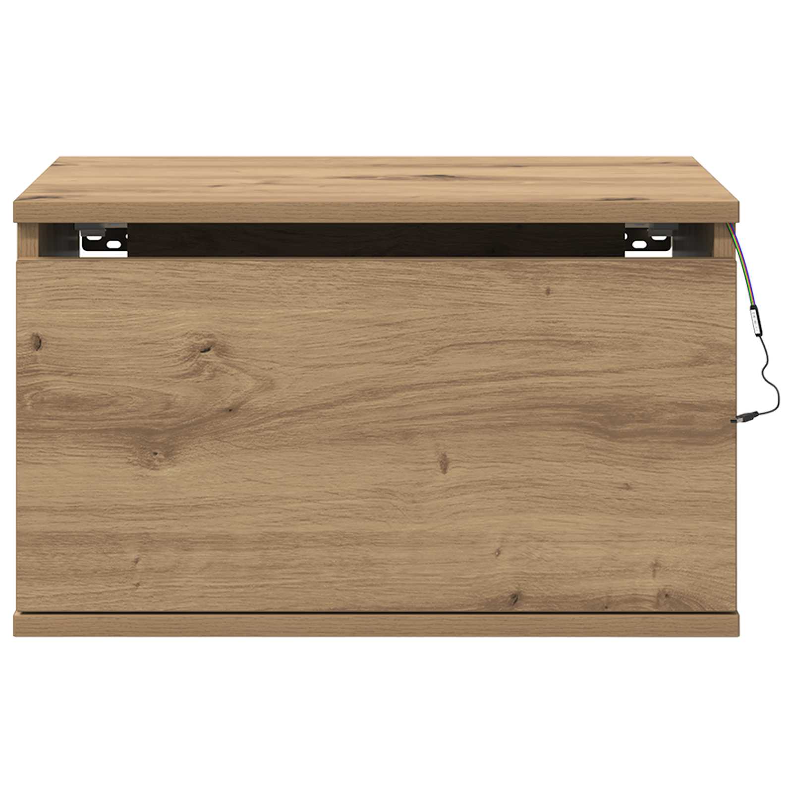 Wandmontiertes Nachttischchen 2 pcs Artisan-Eiche Holzwerkstoff