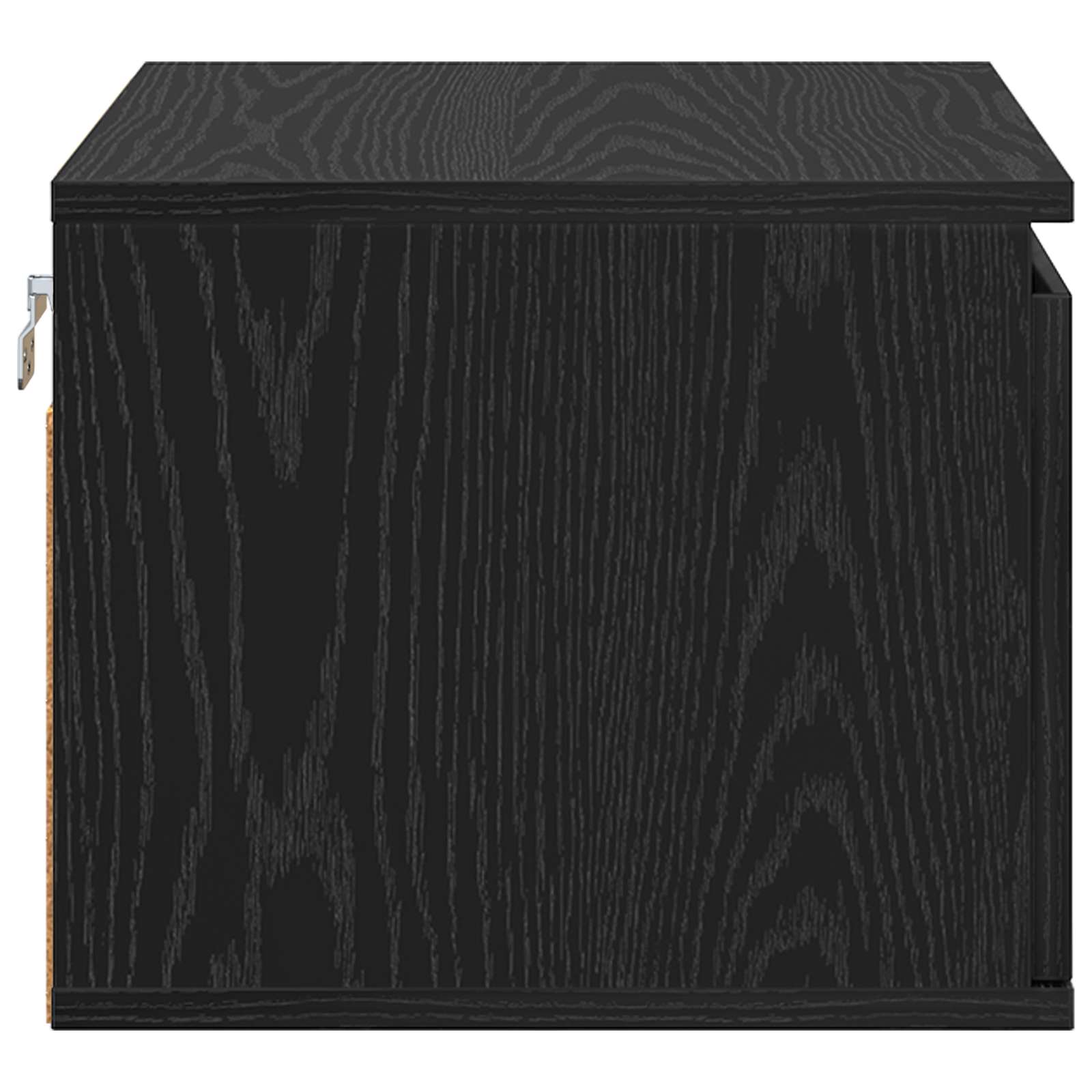 Wandmontiertes Nachttischchen 2 pcs Schwarz Eichen-Optik