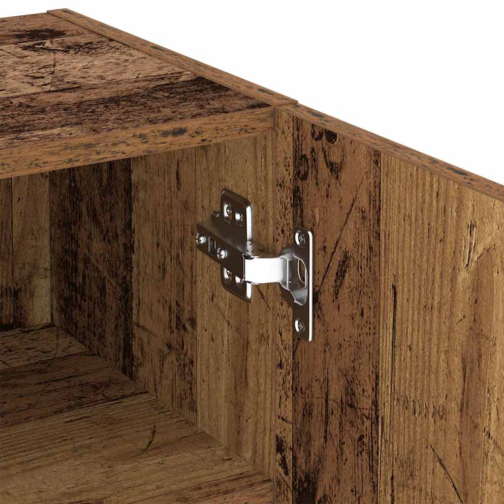 TV-Schrankset mit LED Altholz 40,5 x 30 x 102 cm Holzwerkstoff