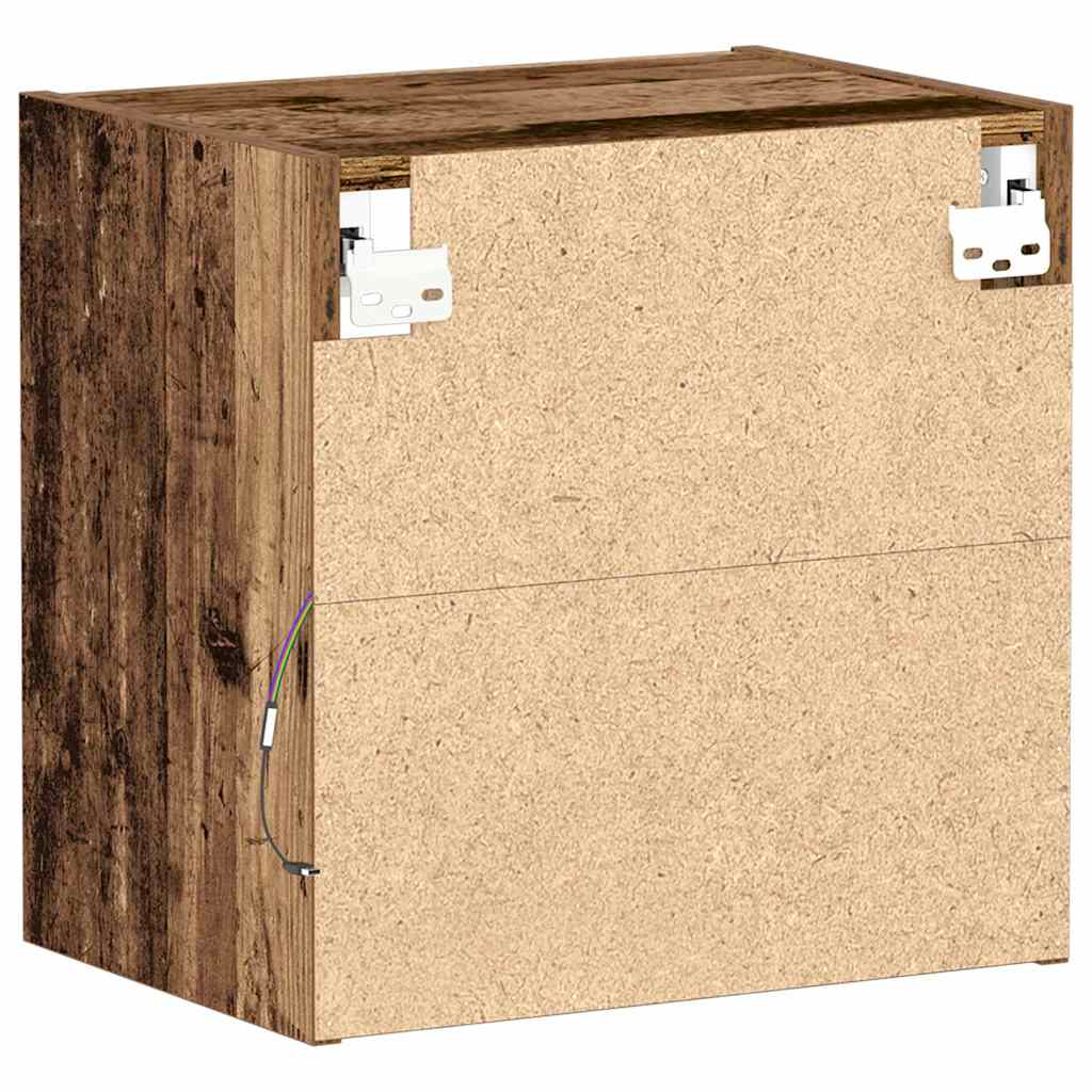 Schwimmendes Regal mit LED-Licht 2 pcs Braun 40 x 28,5 x 40 cm