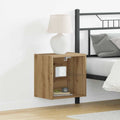 Schwimmendes Regal mit LED-Licht 2 pcs Braun 40 x 28,5 x 40 cm