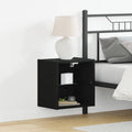 Schwimmendes Regal mit LED-Licht Schwarz 40 x 28,5 x 40 cm