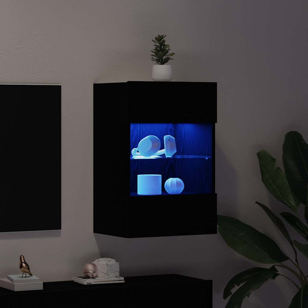 TV-Schrankset 2 pcs Schwarz 40 x 30 x 60,5 cm Holzwerkstoff