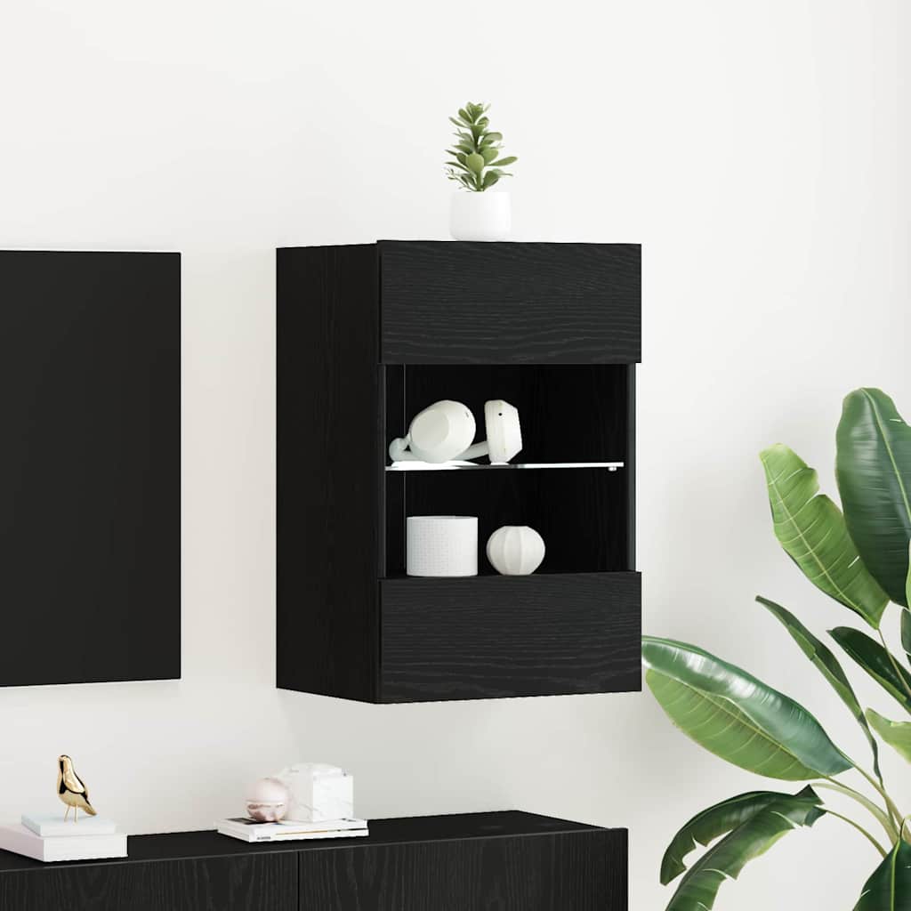TV-Schrankset 2 pcs Schwarz 40 x 30 x 60,5 cm Holzwerkstoff