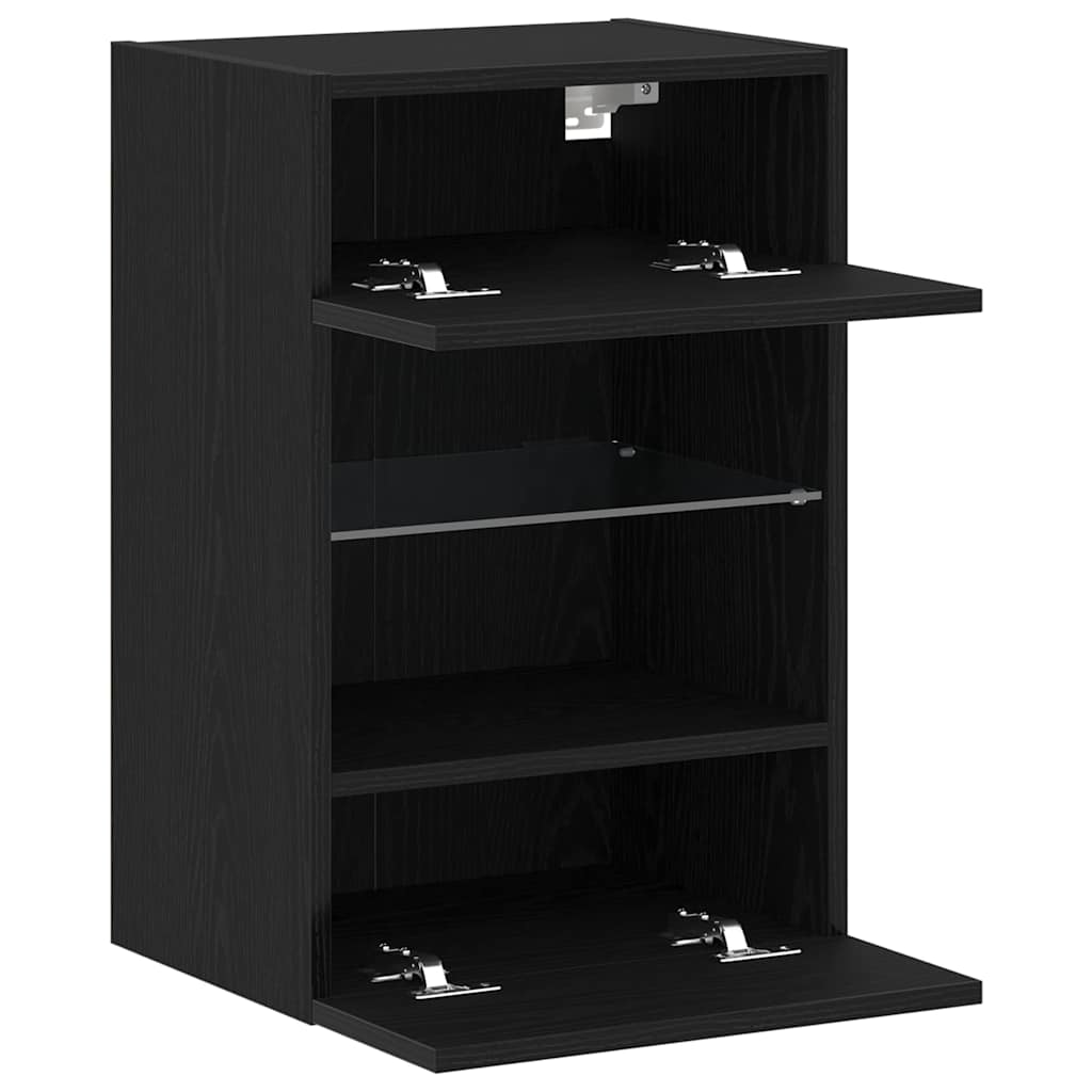 TV-Schrankset 2 pcs Schwarz 40 x 30 x 60,5 cm Holzwerkstoff