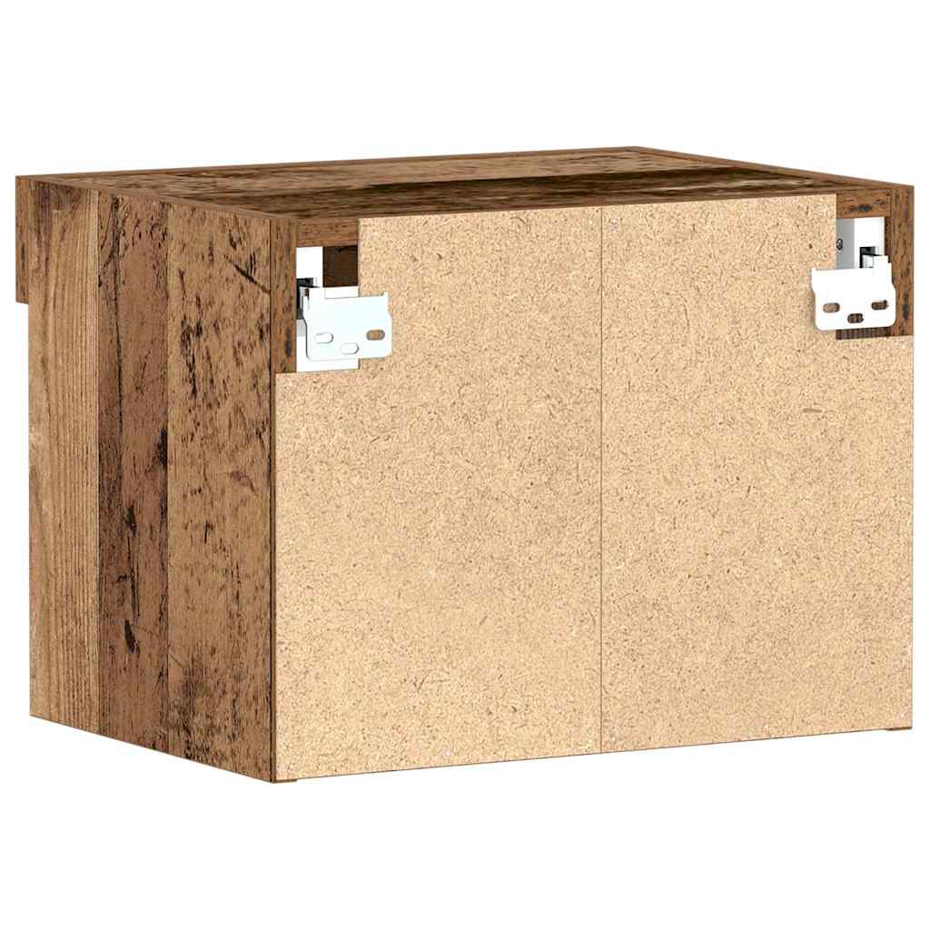 TV-Schrankset mit LED Altholz 40 x 30 x 30 cm Holzwerkstoff