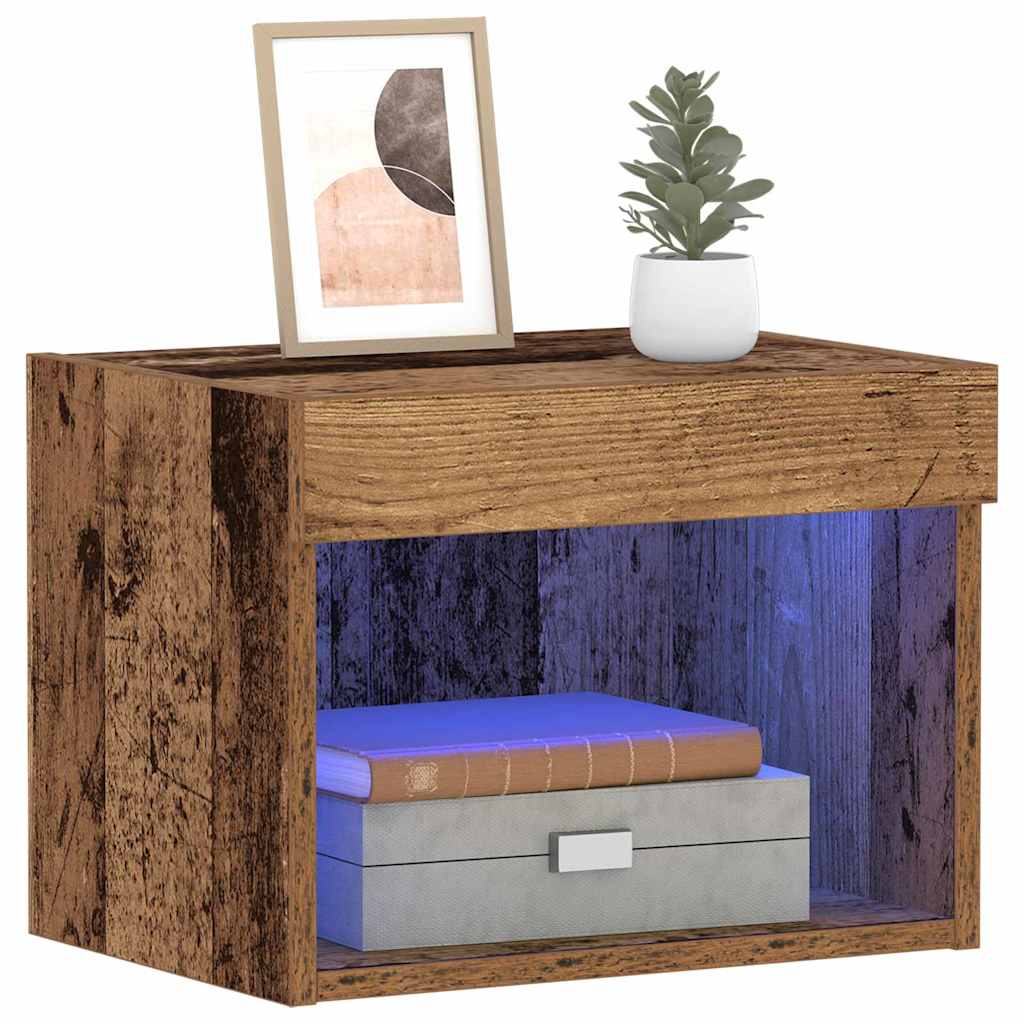 TV-Schrankset mit LED Altholz 40 x 30 x 30 cm Holzwerkstoff