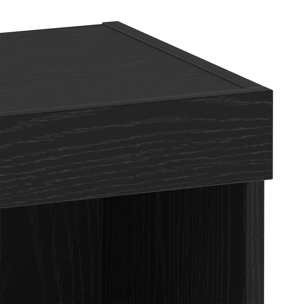 TV-Schrankset mit LED Schwarz Eichen-Optik 40 x 30 x 30 cm