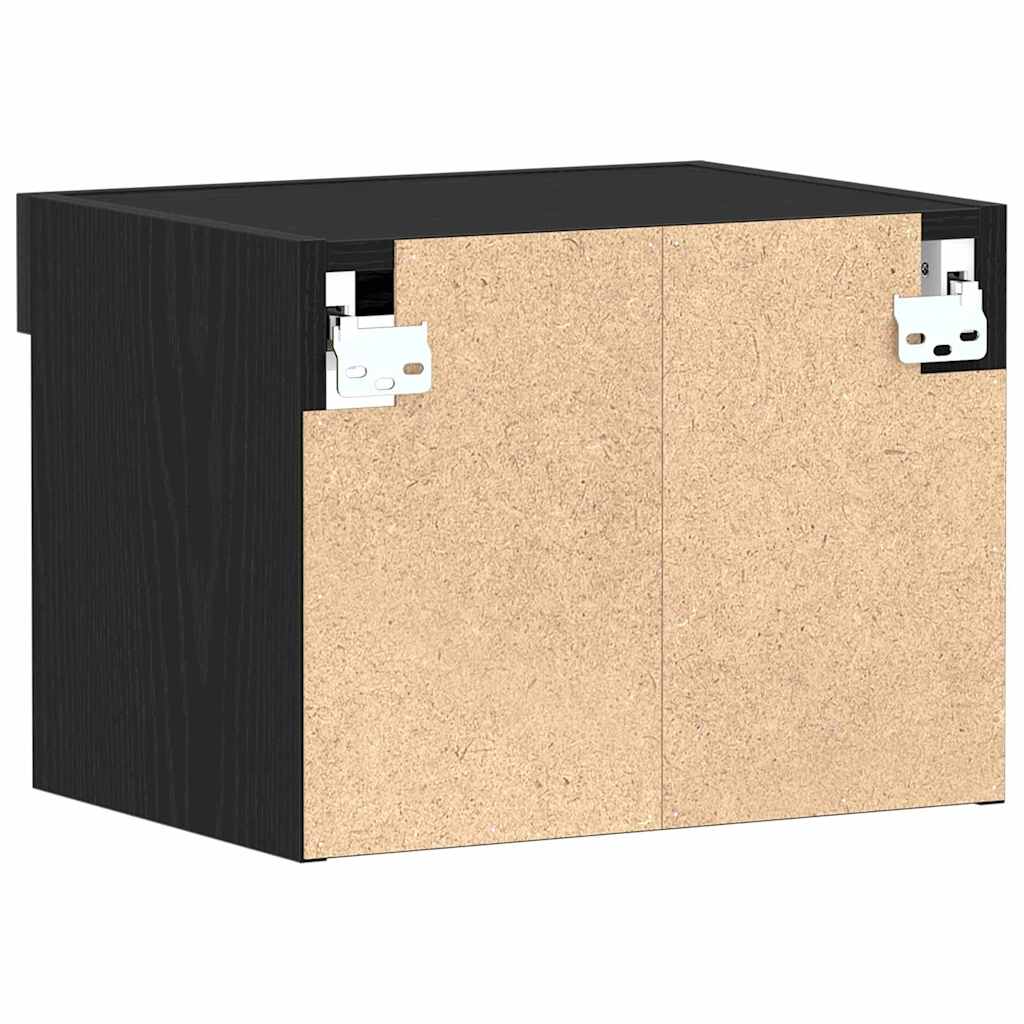 TV-Schrankset mit LED Schwarz Eichen-Optik 40 x 30 x 30 cm