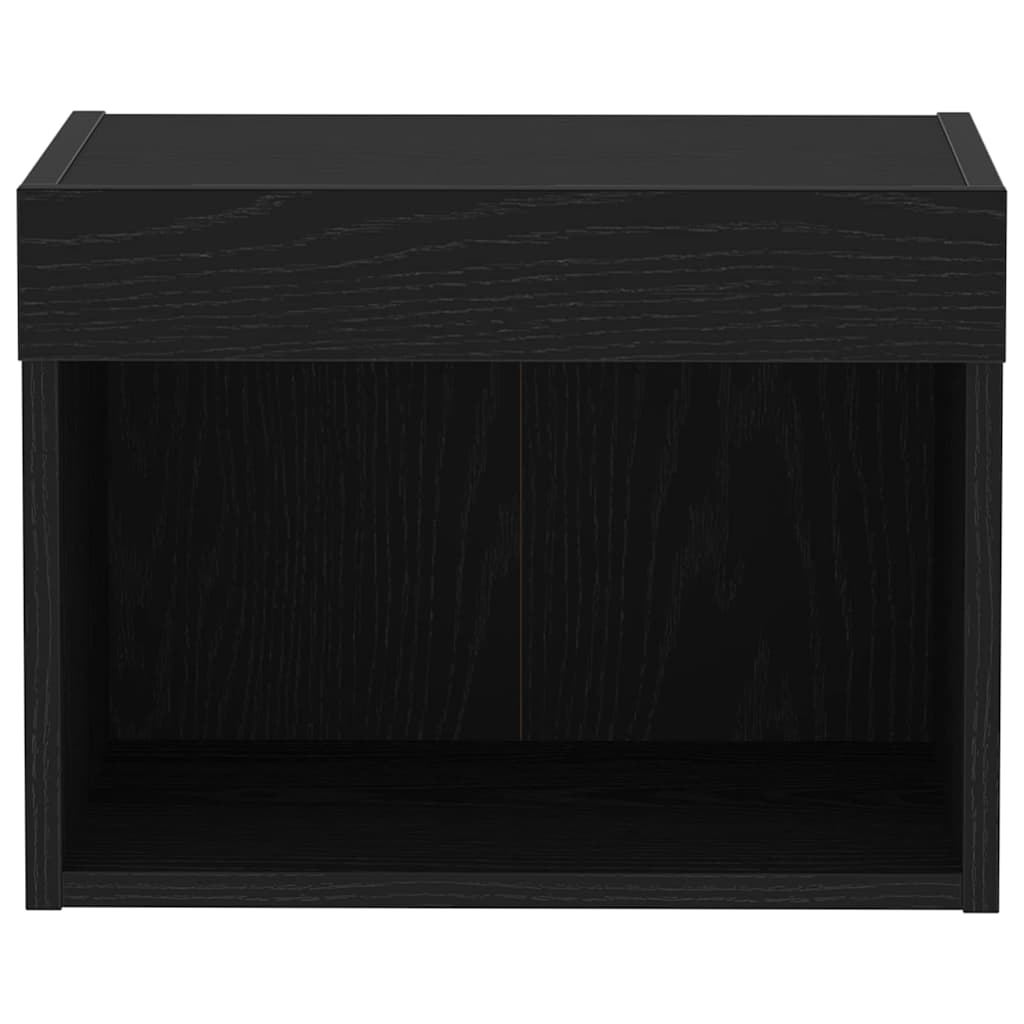 TV-Schrankset mit LED Schwarz Eichen-Optik 40 x 30 x 30 cm
