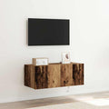 TV-Wandschrank mit LED Altholz 80 x 35 x 31 cm Holzwerkstoff