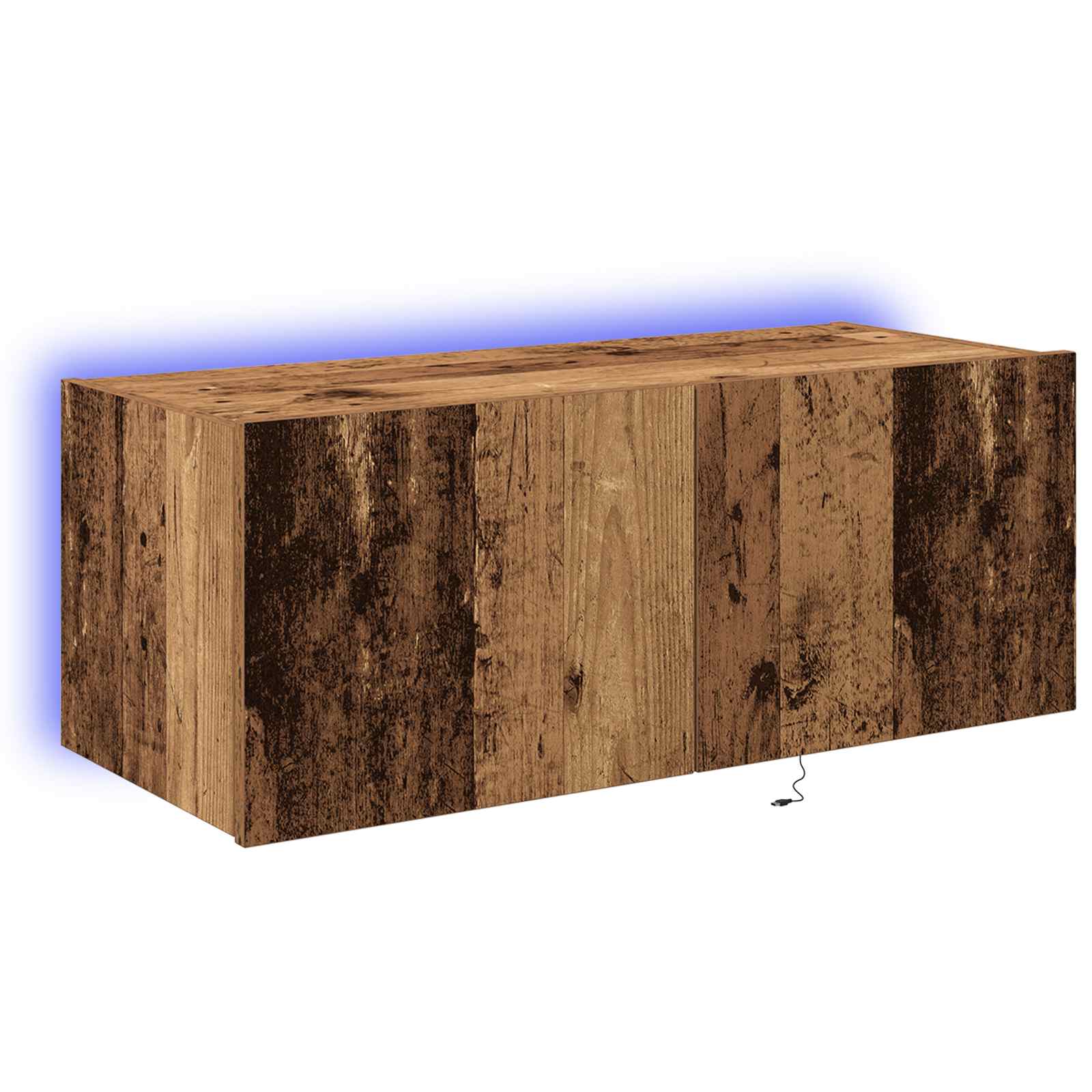 TV-Wandschrank mit LED Altholz 80 x 35 x 31 cm Holzwerkstoff