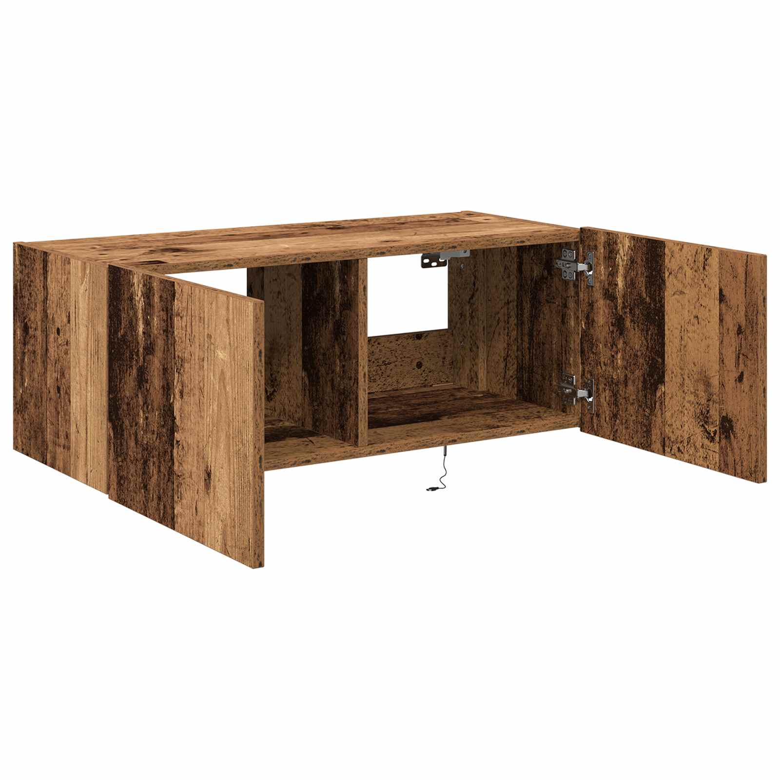 TV-Wandschrank mit LED Altholz 80 x 35 x 31 cm Holzwerkstoff