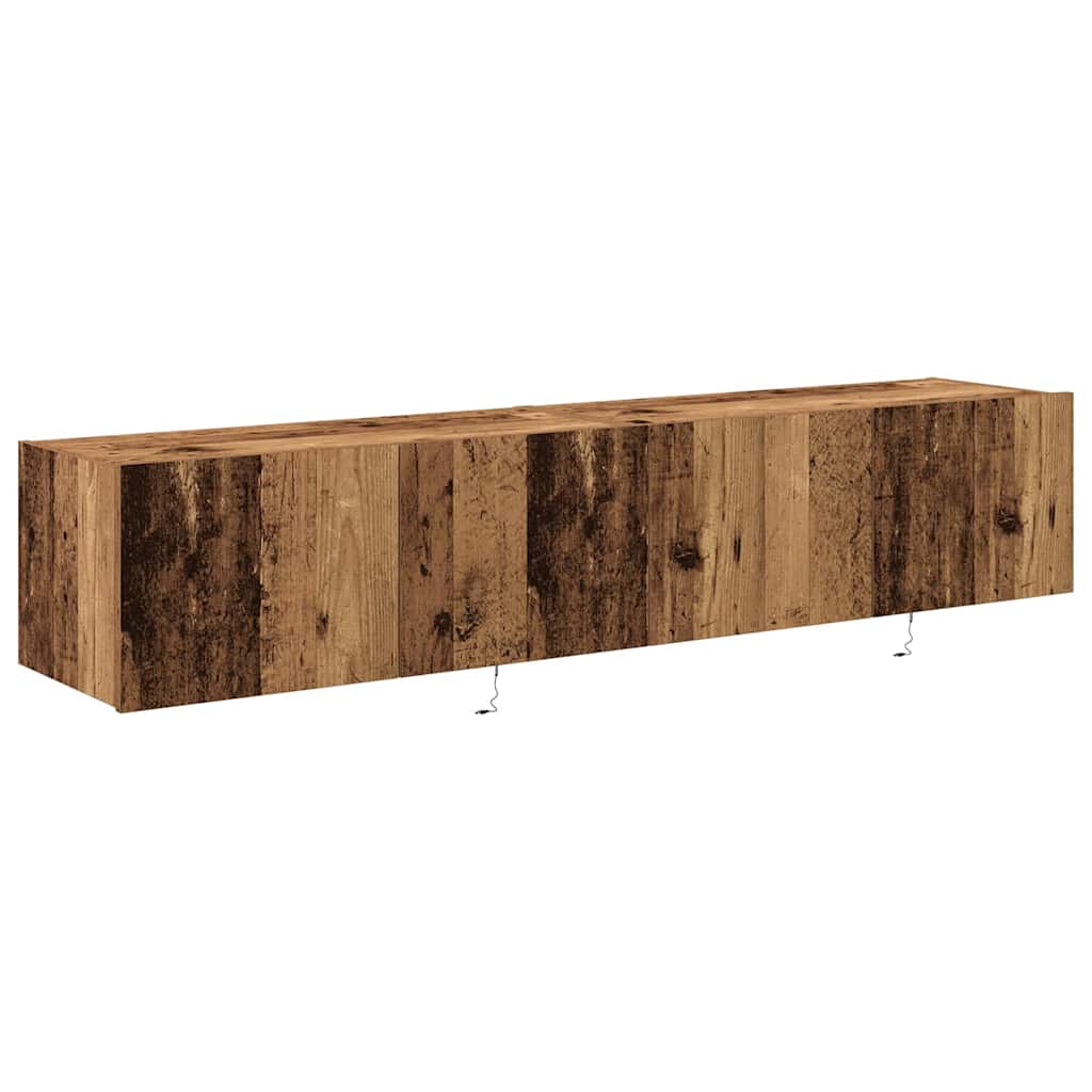 TV-Wandschrank 2 pcs Altholz 80 x 35 x 31 cm Holzwerkstoff
