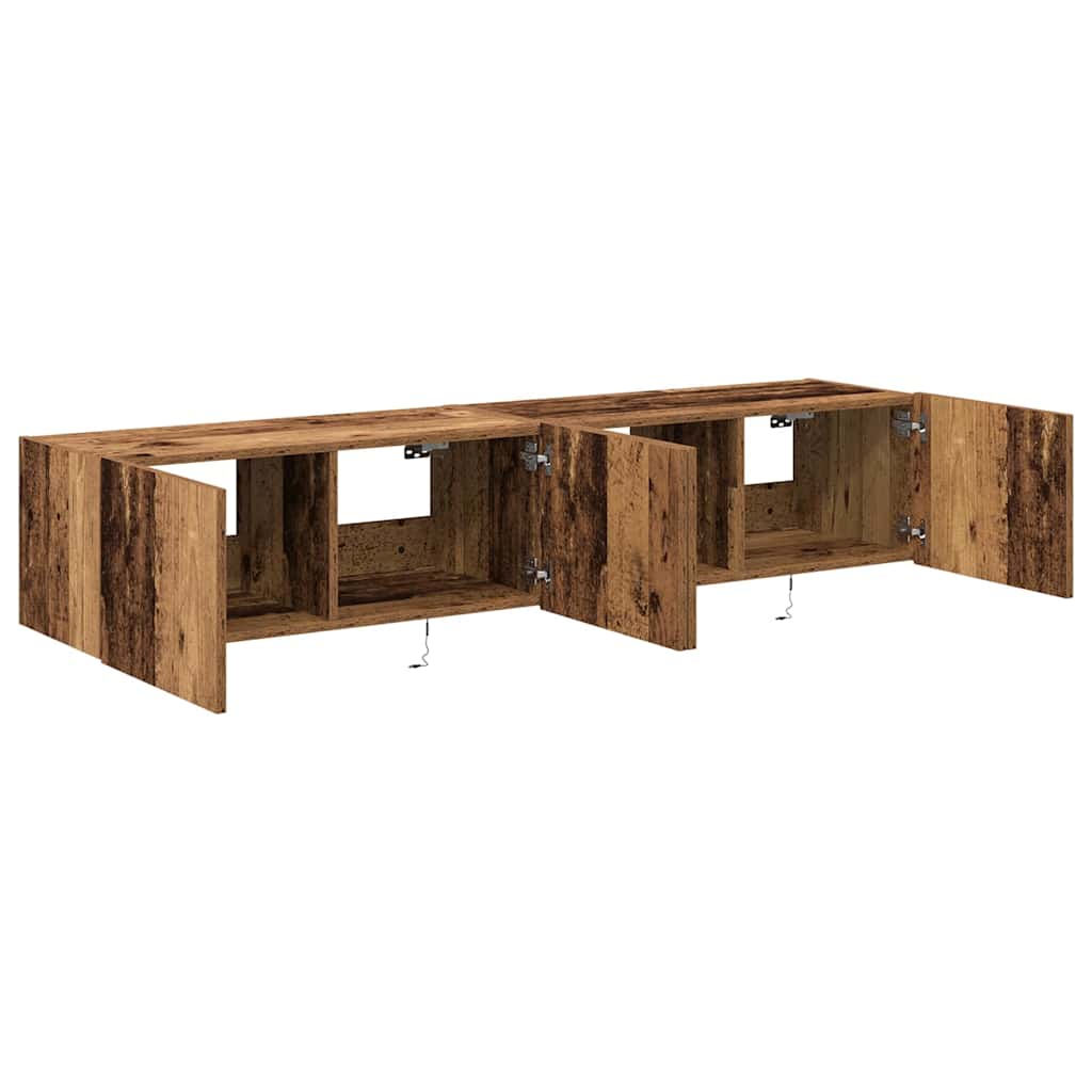 TV-Wandschrank 2 pcs Altholz 80 x 35 x 31 cm Holzwerkstoff