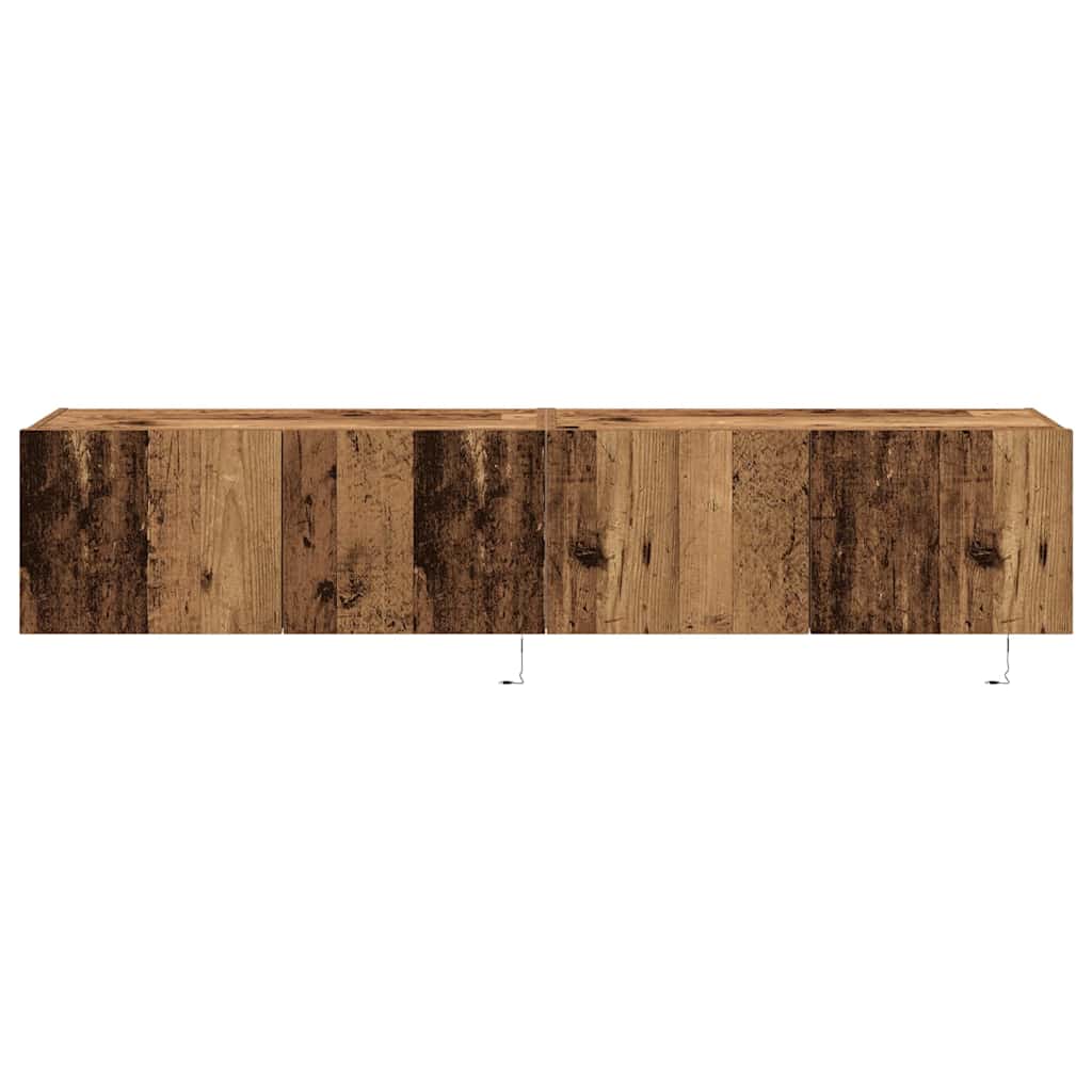 TV-Wandschrank 2 pcs Altholz 80 x 35 x 31 cm Holzwerkstoff