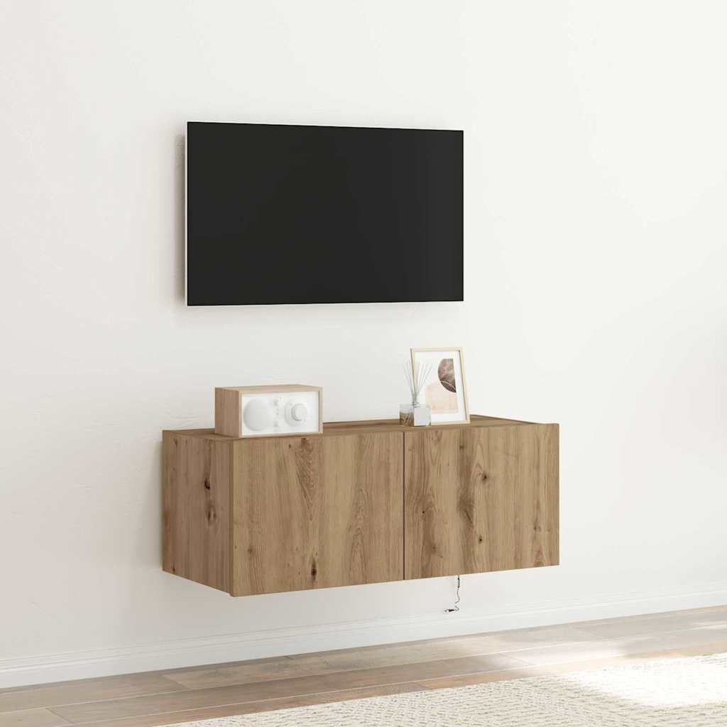 TV-Wandschrank Artisan-Eiche 80 x 35 x 31 cm Holzwerkstoff