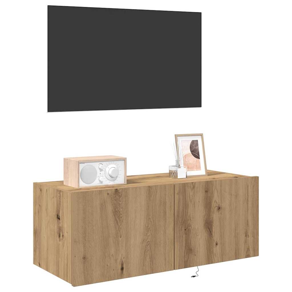 TV-Wandschrank Artisan-Eiche 80 x 35 x 31 cm Holzwerkstoff