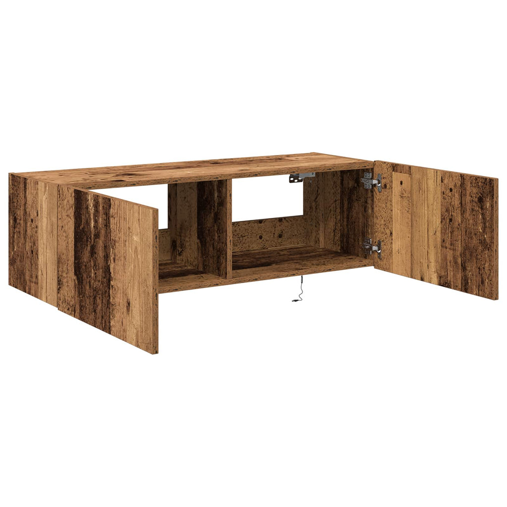 TV-Wandschrank 2 pcs Altholz 100 x 35 x 31 cm Holzwerkstoff