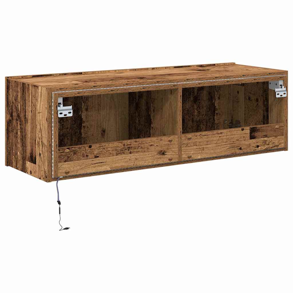 TV-Wandschrank 2 pcs Altholz 100 x 35 x 31 cm Holzwerkstoff