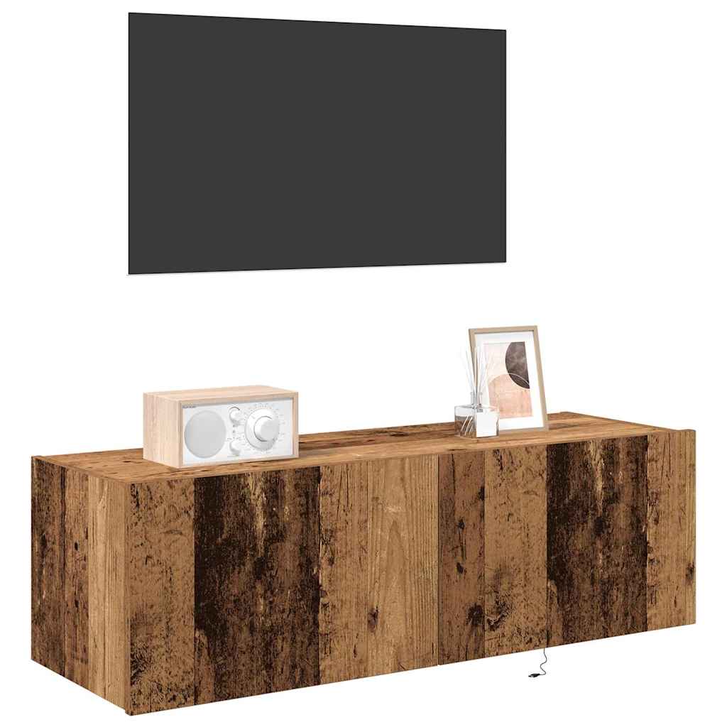 TV-Wandschrank 2 pcs Altholz 100 x 35 x 31 cm Holzwerkstoff