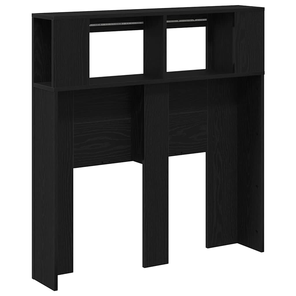 LED Kopfteil Schwarz Eichen-Optik 100 x 18,5 x 103,5 cm