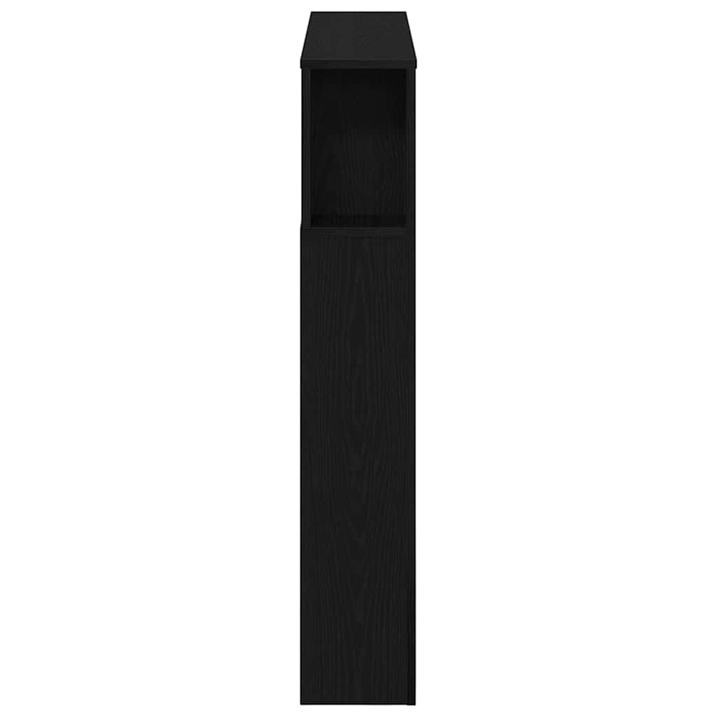 LED Kopfteil Schwarz Eichen-Optik 100 x 18,5 x 103,5 cm