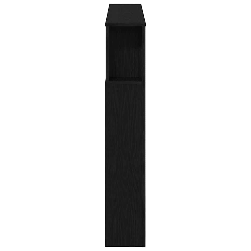 LED Kopfteil Schwarz Eichen-Optik 120 x 18,5 x 103,5 cm