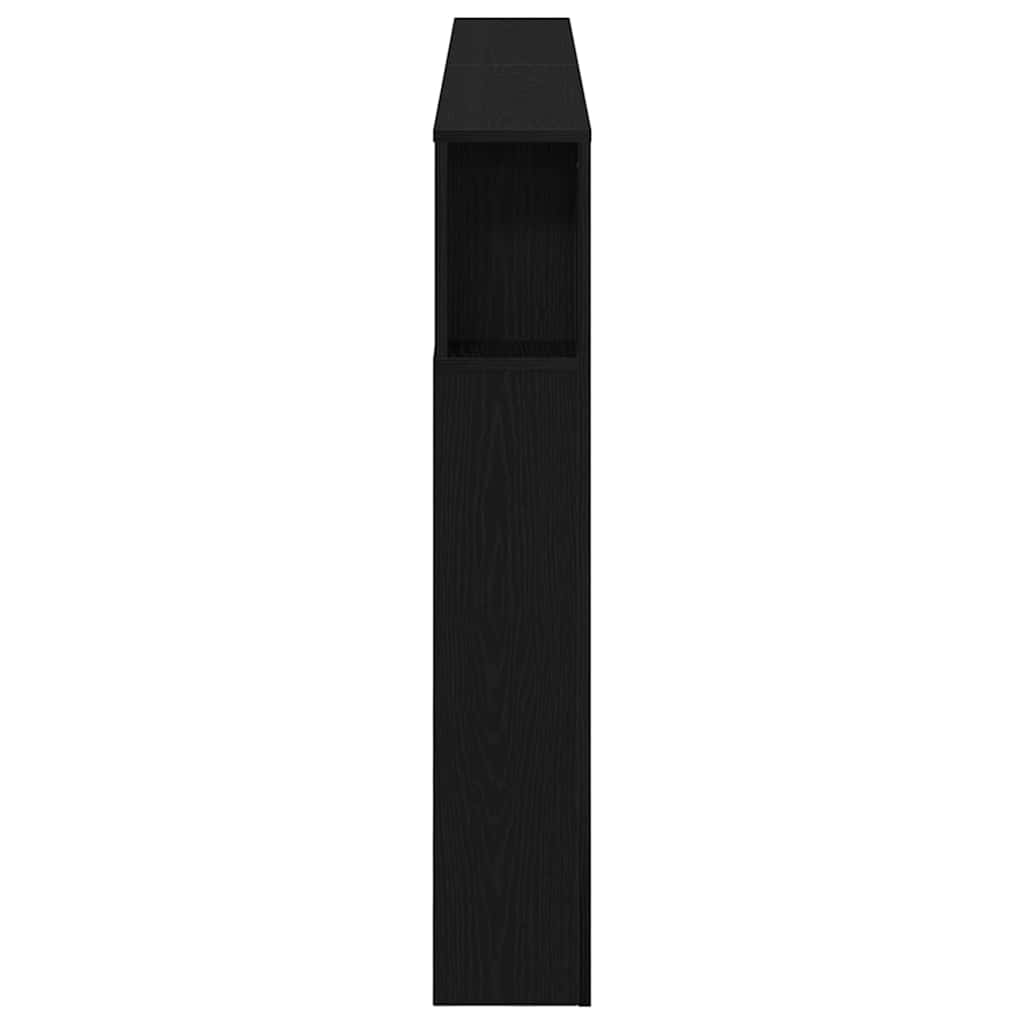 LED Kopfteil Schwarz Eichen-Optik 180 x 18,5 x 103,5 cm