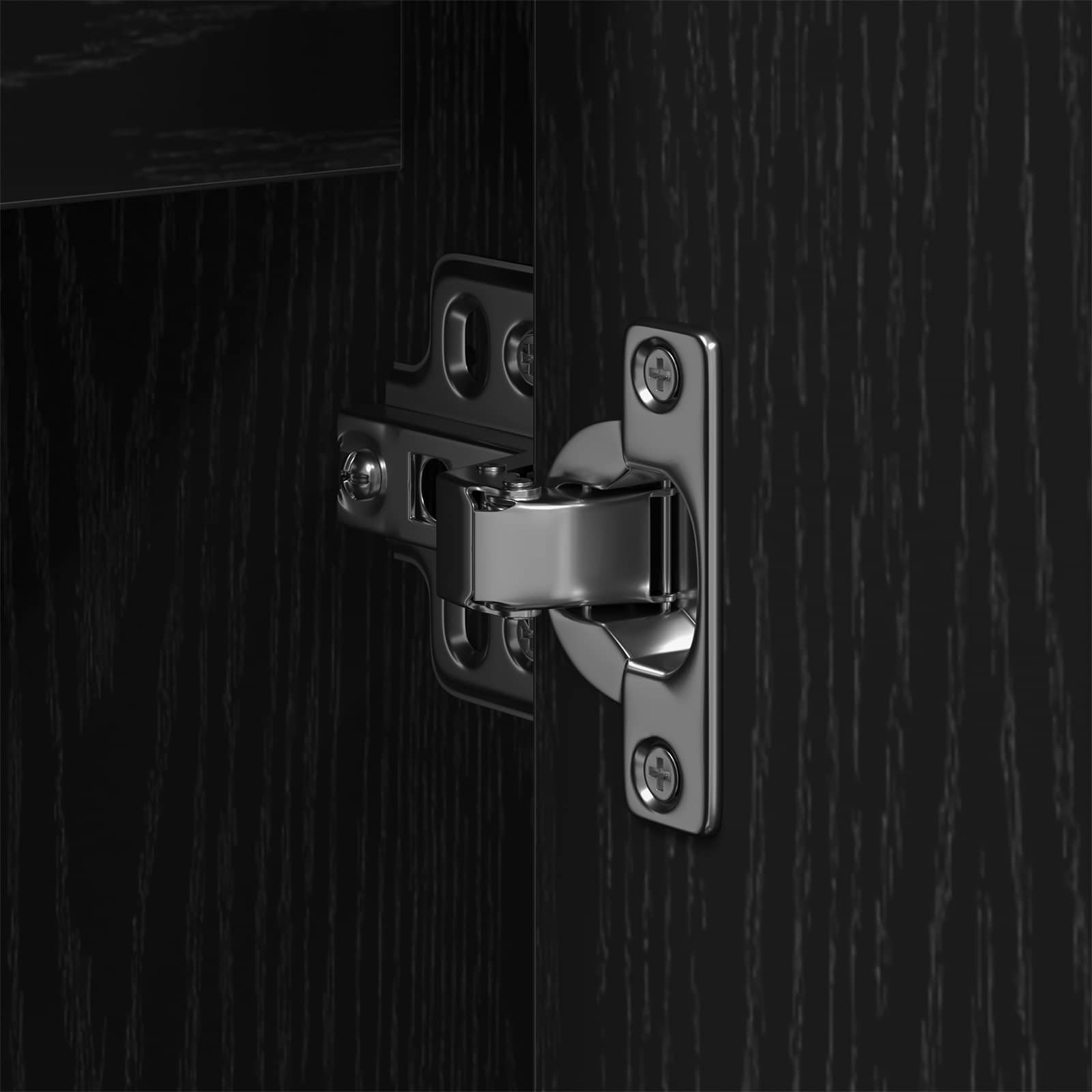 Waschbeckenschrank mit Tür Schwarz Eichen-Optik 60 x 30 x 60 cm