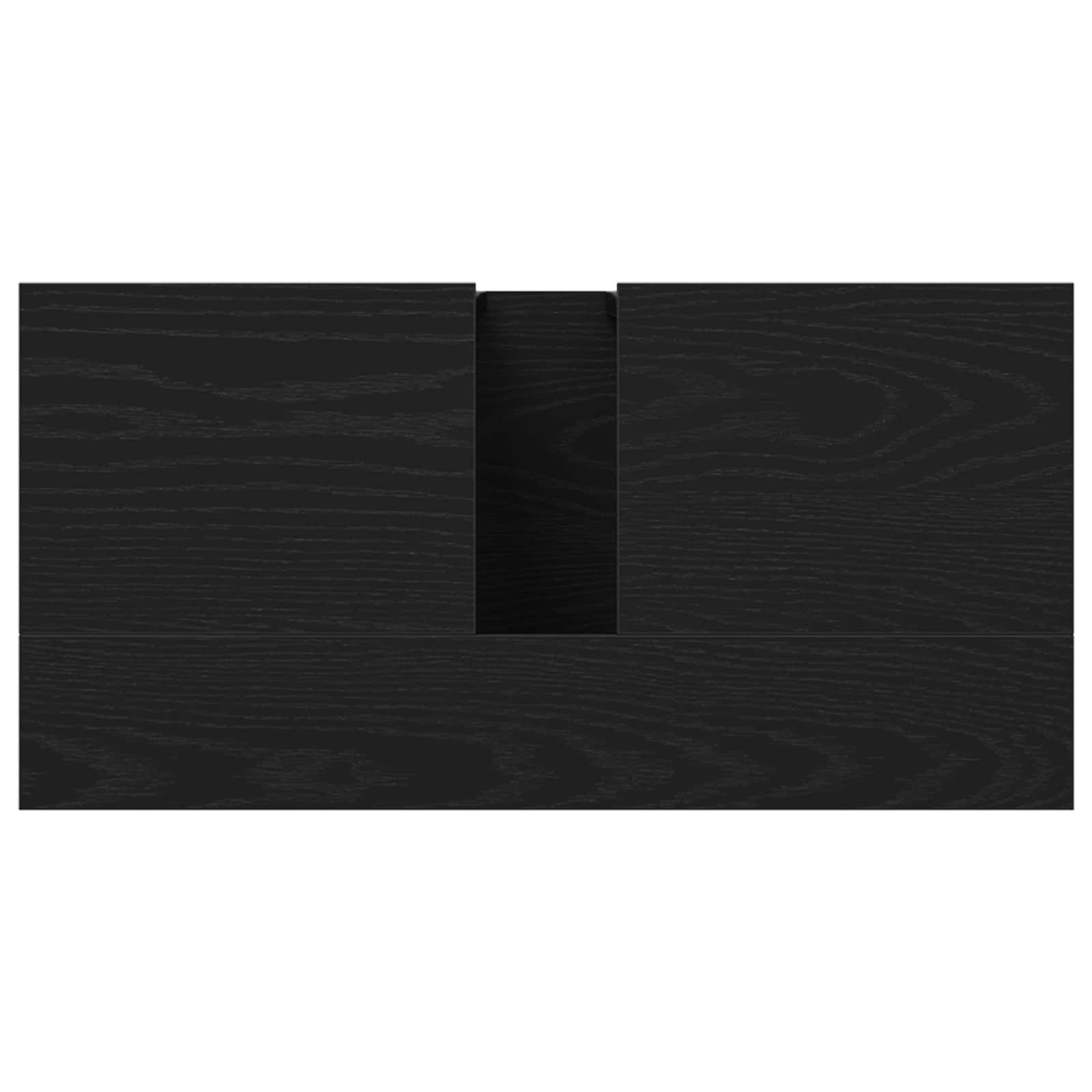 Waschbeckenschrank mit Tür Schwarz Eichen-Optik 60 x 30 x 60 cm