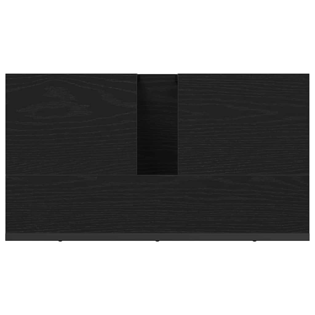 Waschbeckenschrank mit Tür Schwarz Eichen-Optik 60 x 30 x 60 cm