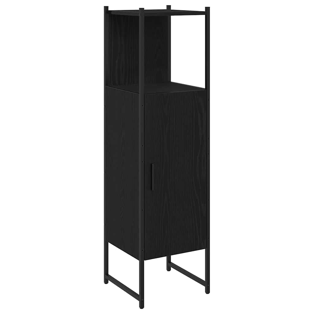 Badezimmermöbel-Set Schwarz Eichen-Optik 33 x 33 x 120,5 cm
