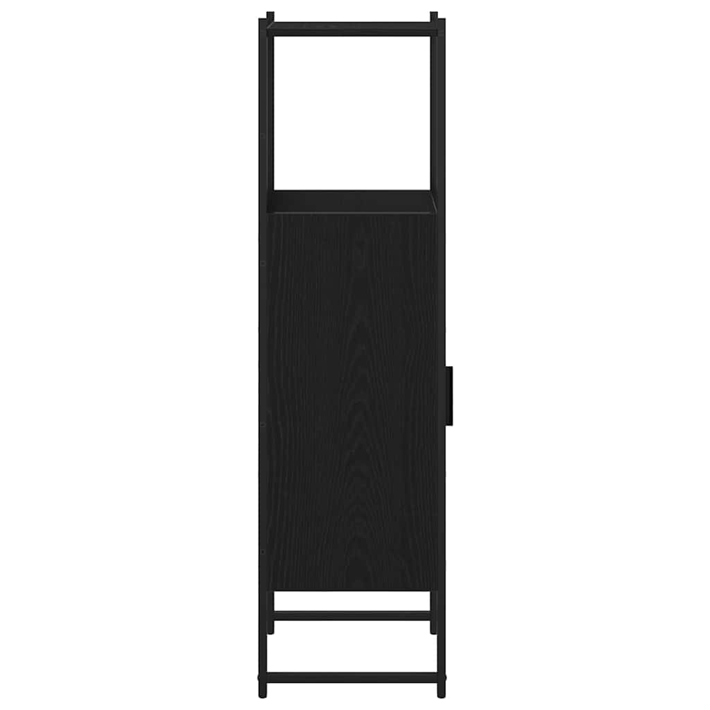 Badezimmermöbel-Set Schwarz Eichen-Optik 33 x 33 x 120,5 cm