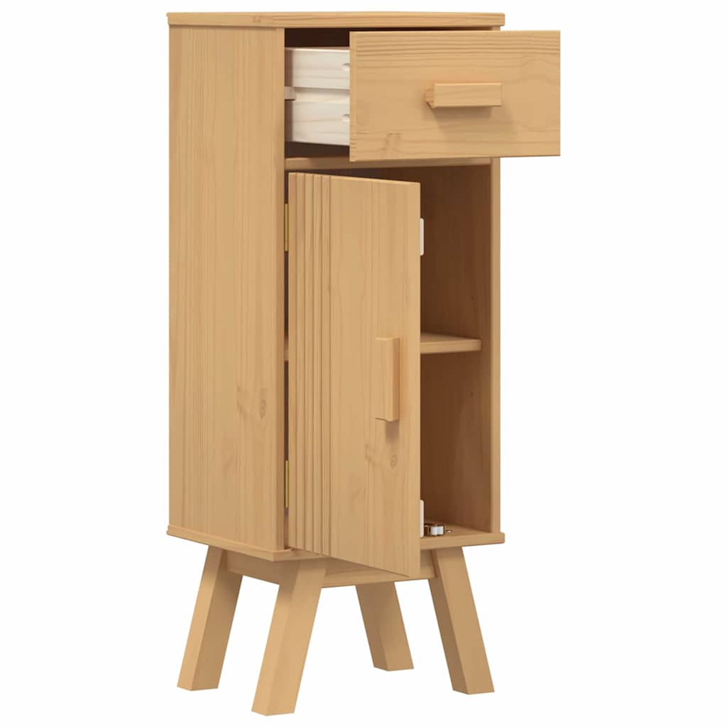 Badezimmerschrank Olden Braun 35 x 30 x 90 cm Massivholz Kiefer